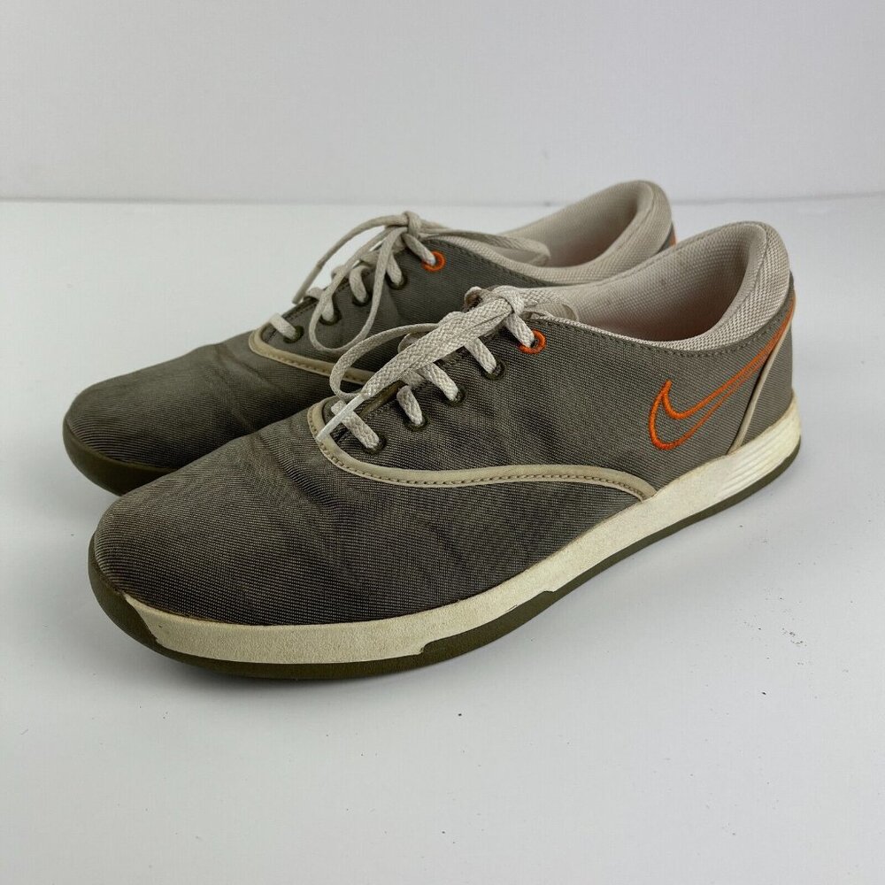 Nike Lunarlon Duet Sport Womens Round Toe Gray White Golf Shoes Sz 8 549593-301